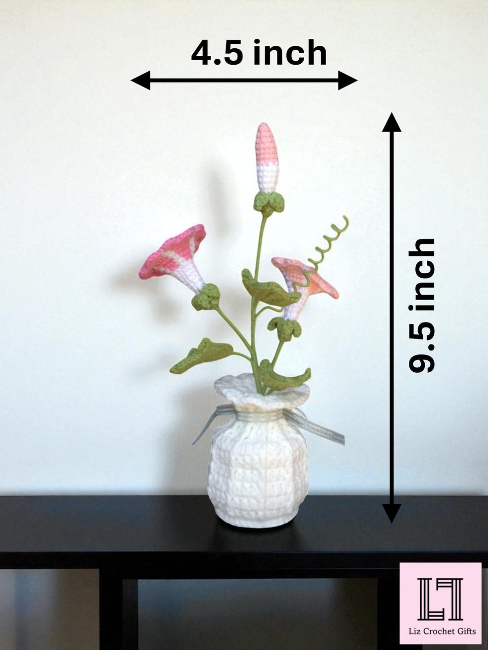 Gehäkelter Blumenstrauß Prunkwinde