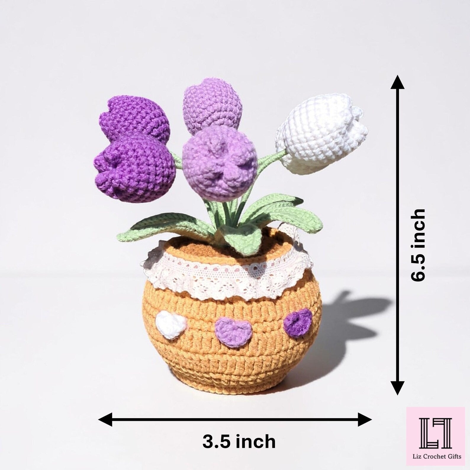 Gehäkelter Blumenstrauß Tulpe