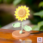 Gehäkelter Sonnenblumen-Handyhalter