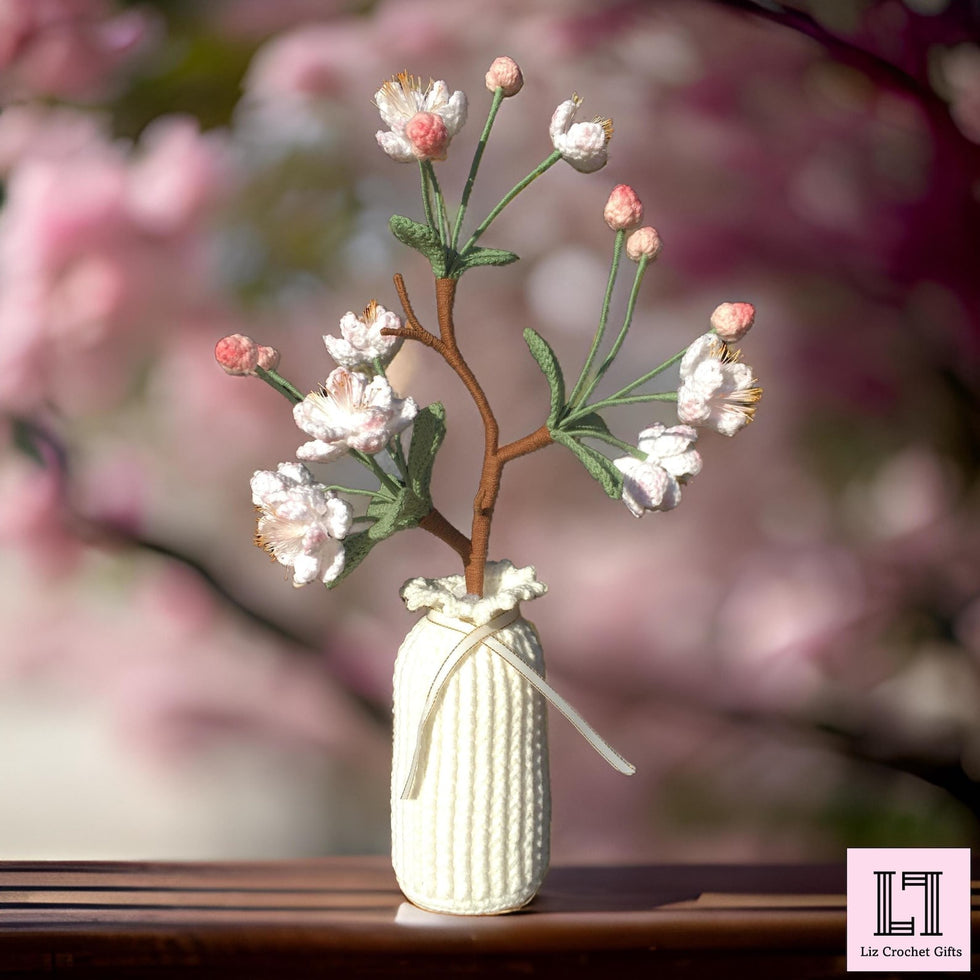 Gehäkeltes Blumenarrangement Begonie