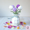 Gehäkeltes Blumenarrangement Tulpe