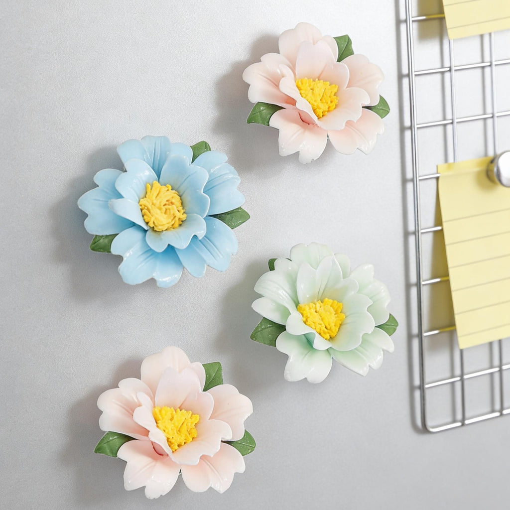 Handgemachte Keramik-Blumenmagnete