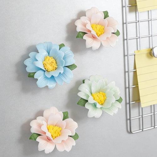Handgemachte Keramik-Blumenmagnete