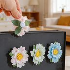 Handgemachte Keramik-Blumenmagnete