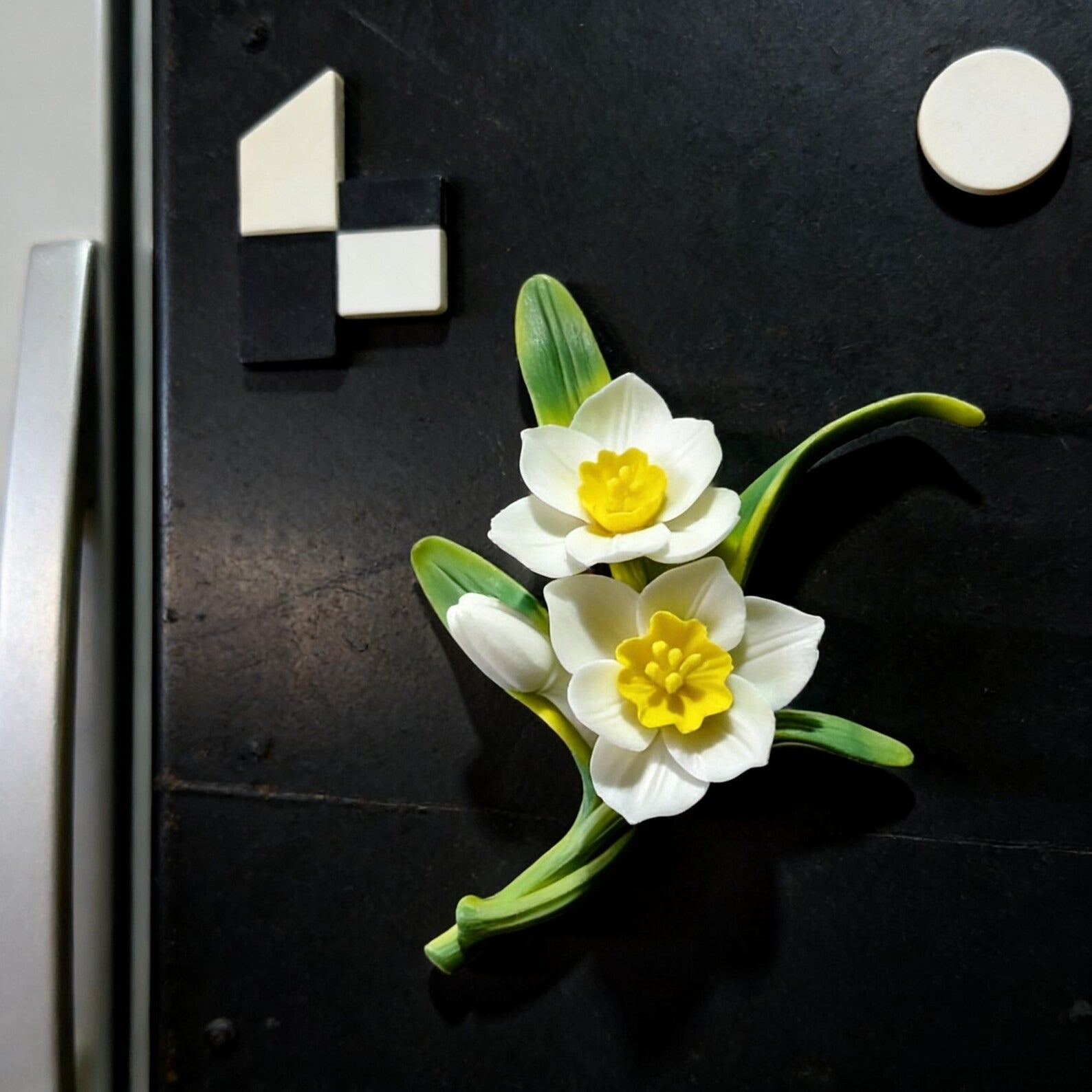 Handgemachte Keramik-Blumenmagnete