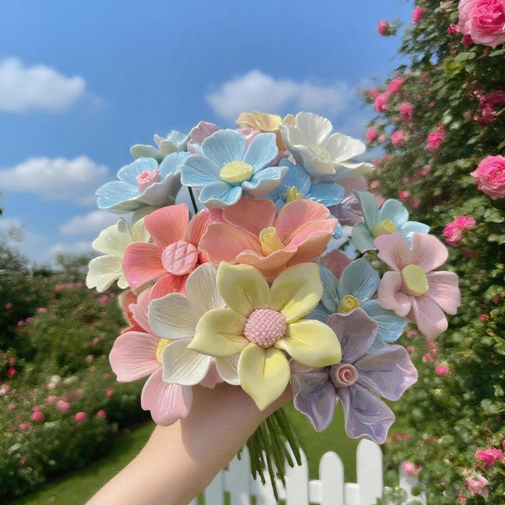 Handgemachte Keramik-Gartenblume