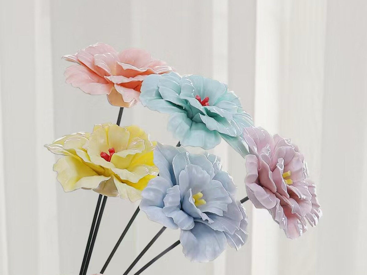 Handgemachte Keramik-Gartenblume Pfingstrose