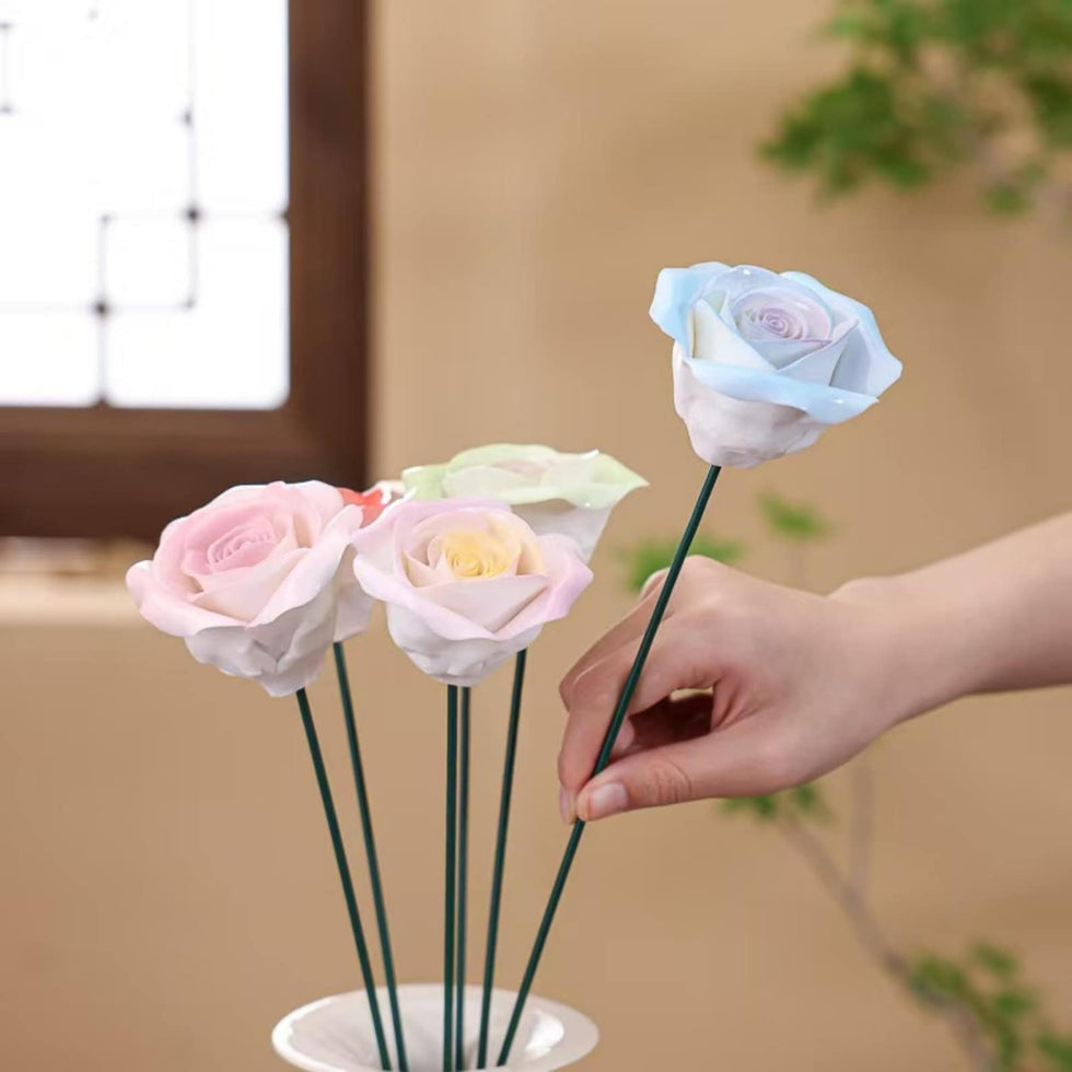 Handgemachte Keramik-Gartenblume Rose