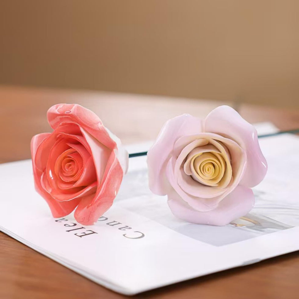 Handgemachte Keramik-Gartenblume Rose