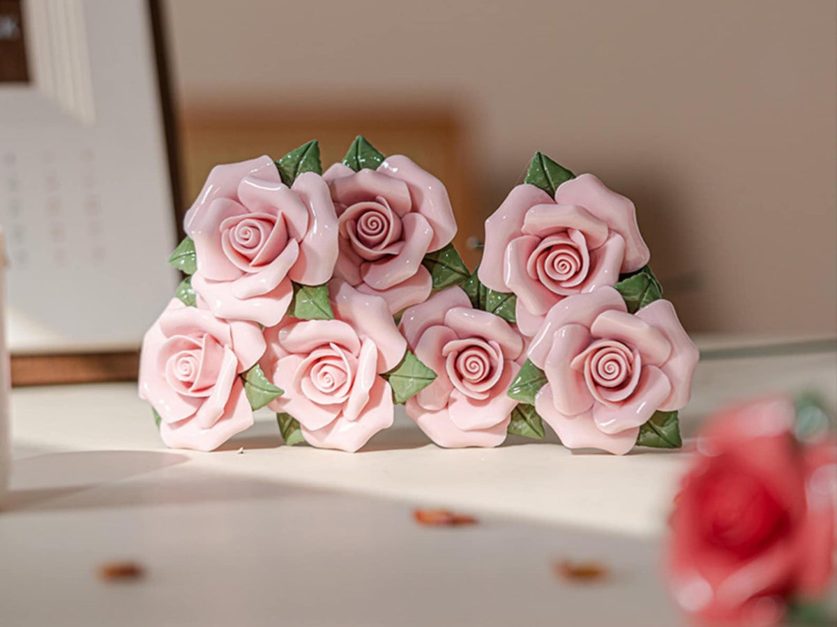 Handgemachte Keramik-Gartenblume Rose