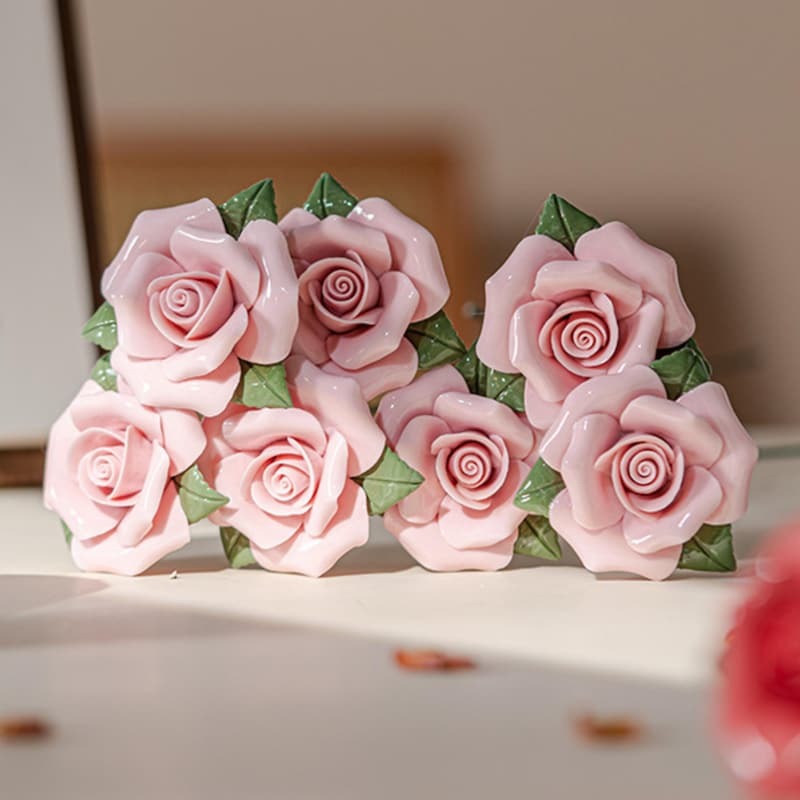 Handgemachte Keramik-Gartenblume Rose