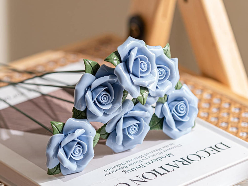 Handgemachte Keramik-Gartenblume Rose