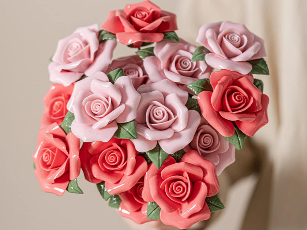 Handgemachte Keramik-Gartenblume Rose