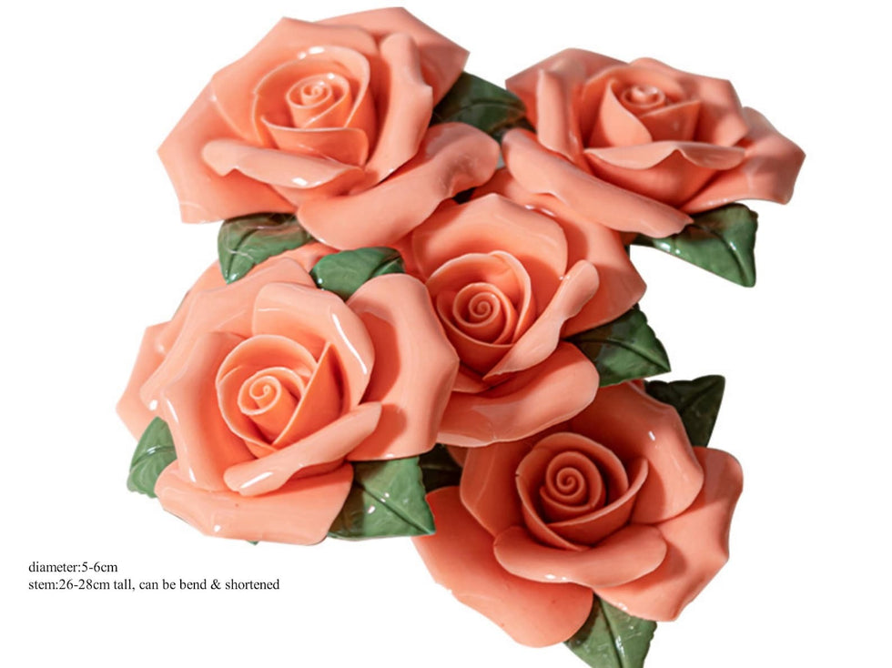 Handgemachte Keramik-Gartenblume Rose