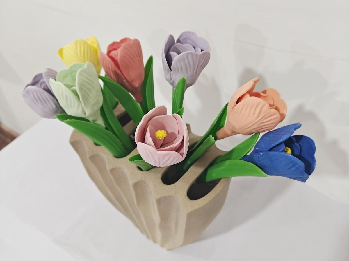 Handgemachte Keramik-Gartenblume Tulpe