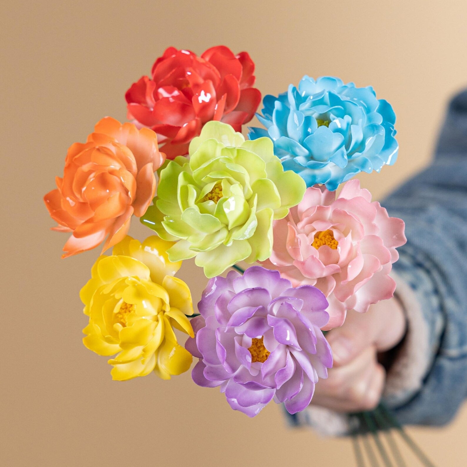 Handgemachter Keramik-Blumenstrauß