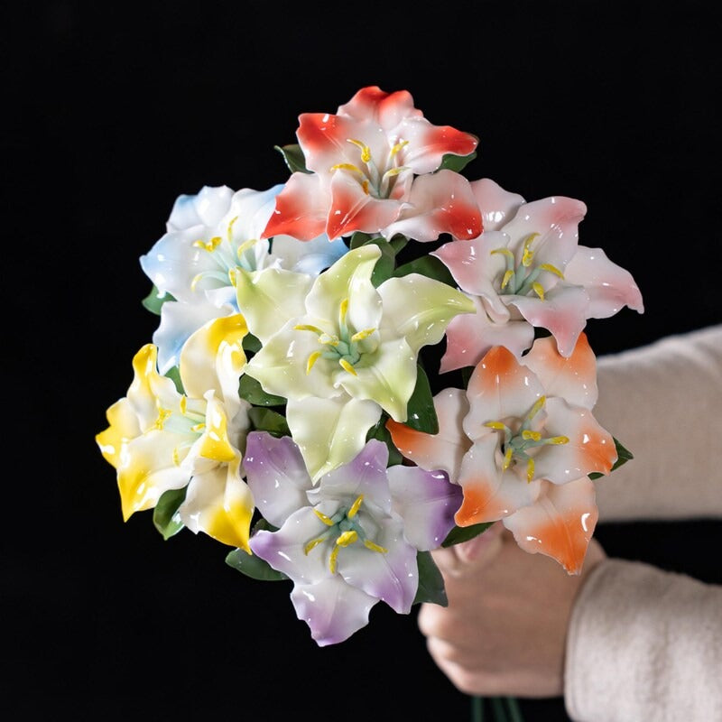 Handgemachter Keramik-Blumenstrauß