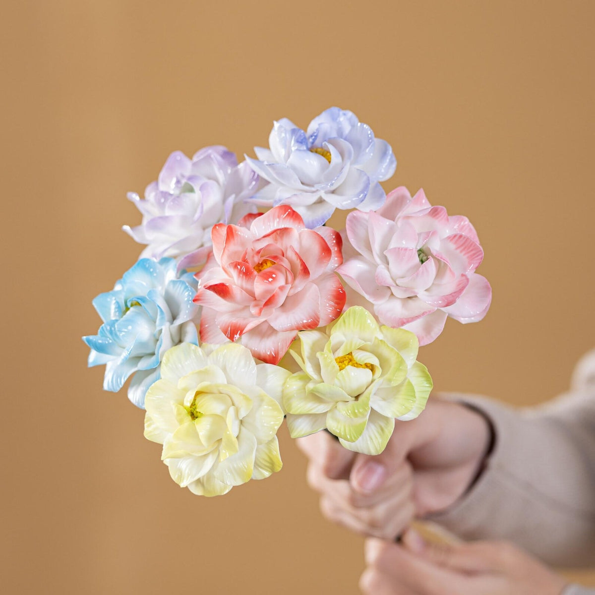 Handgemachter Keramik-Blumenstrauß Jasmin