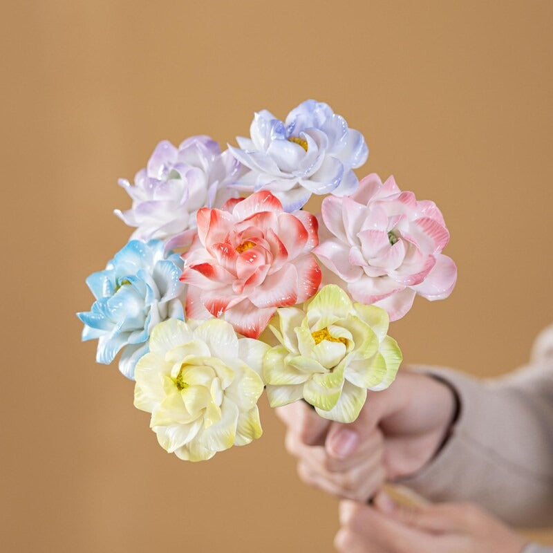 Handgemachter Keramik-Blumenstrauß Jasmin